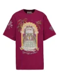 ALEMAIS Surrealist Summer graphic-print T-shirt - Red