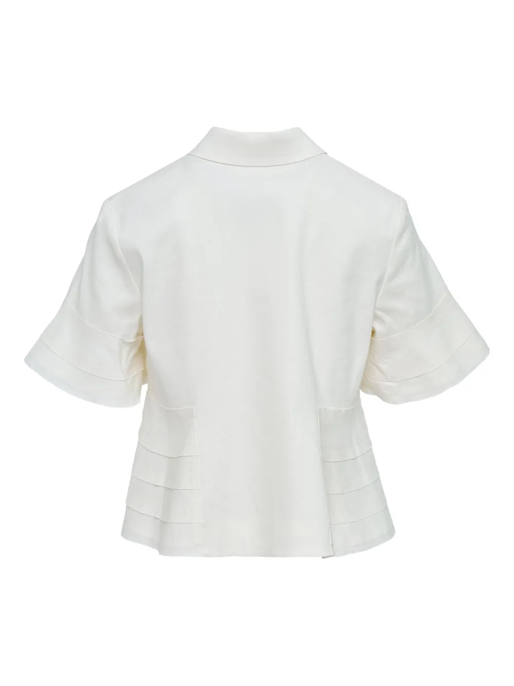Alexis Nika top met klokmouwen en knopen - Wit