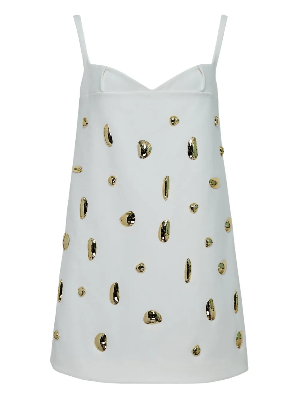 Alexia gold-embellished shift dress | White | Image 1