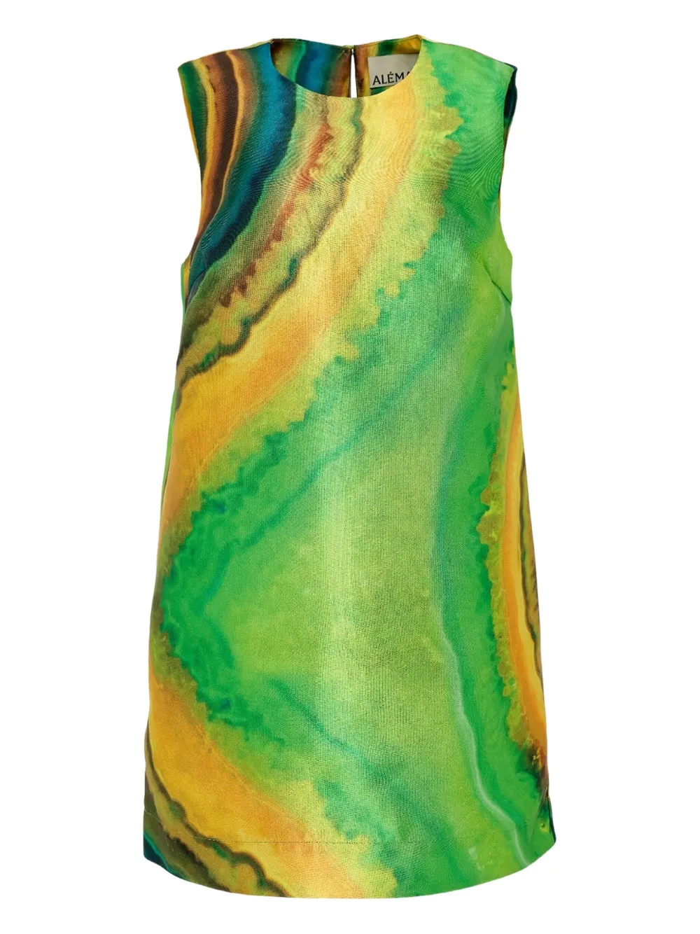 ALEMAIS printed sleeveless mini dress | Green | Image 1