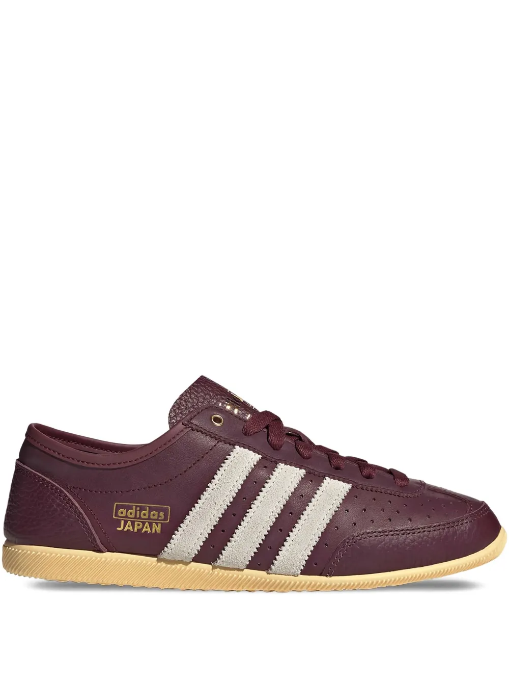 Adidas Japan Decon three-stripe leather sneakers Rood