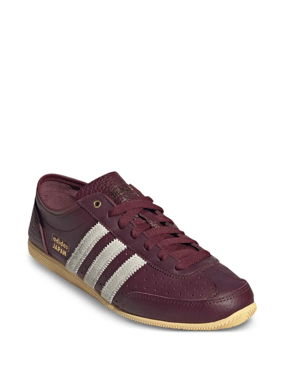 adidas Japan Decon three-stripe leather sneakers Red