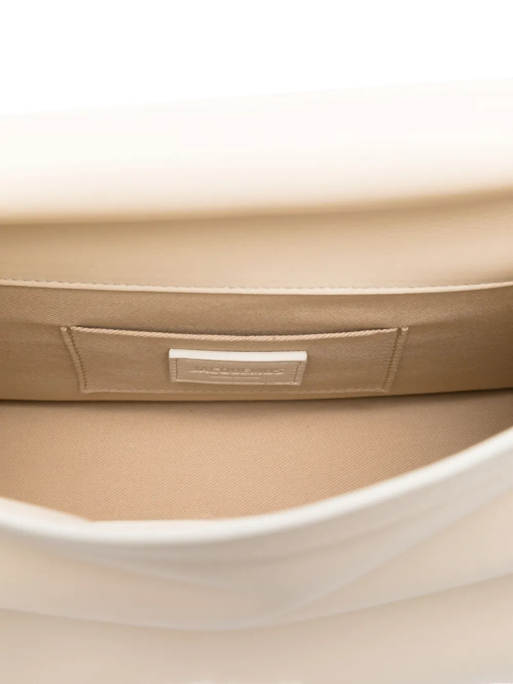 Jacquemus Rond Carré kleine metallic clutch Beige