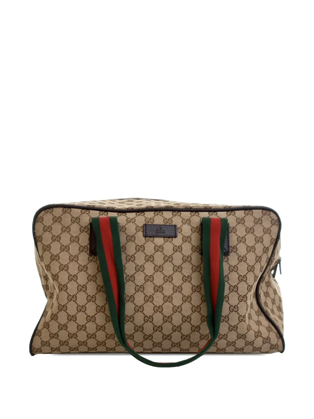 Gucci Pre-Owned 2000-2015 GG Canvas Web Duffle Bag travel bag | Brown | Image 1