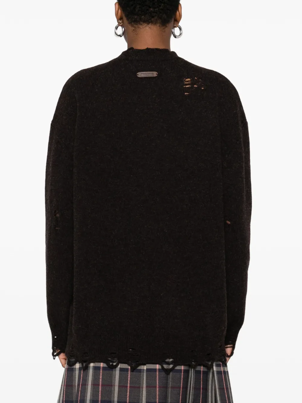 Moschino Gerafelde trui Bruin