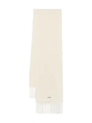 ジャックムス ロゴ入りベージュウールスカーフ Jacquemus スカーフ by JACQUEMUS | Official website