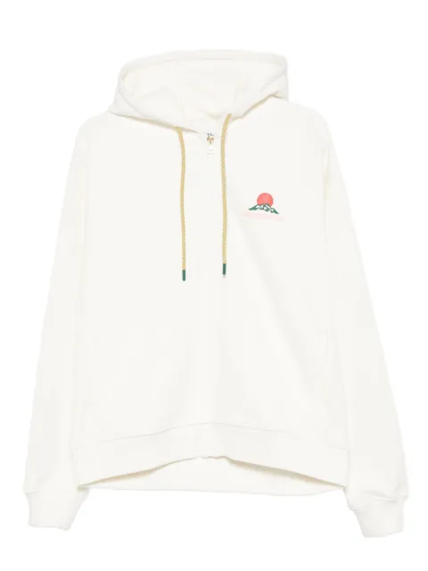 Casablanca embroidered zip-up hoodie