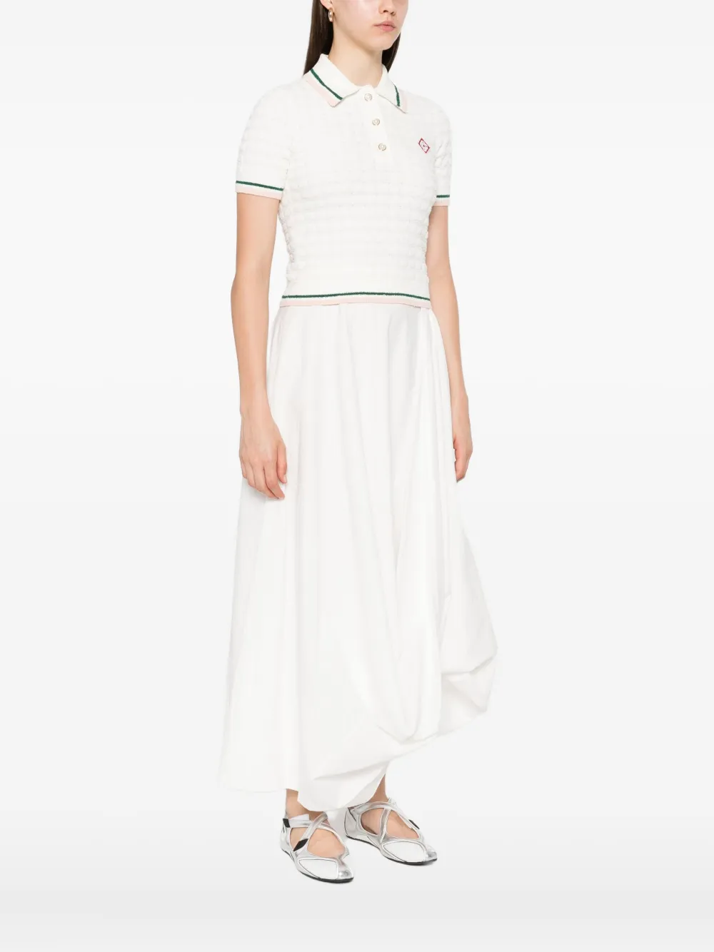 Casablanca Polojurk met textuur Wit
