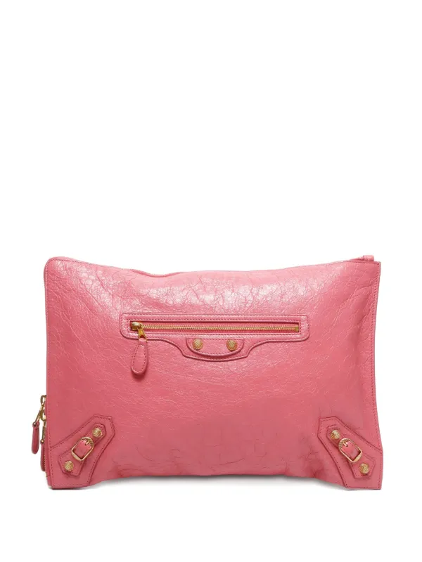 Balenciaga Pre-Owned 2010-2020s Leather Clutch Bag Pink