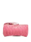 Miu Miu Pre-Owned 2000-2015 Matelasse leather clutch bag - Pink