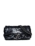 CHANEL Pre-Owned 2013-2014 sequin-embellished flap shoulder bag - Black
