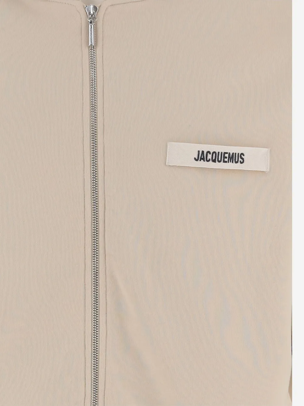 Jacquemus Le Hoodie Gros Grain hoodie met rits Beige