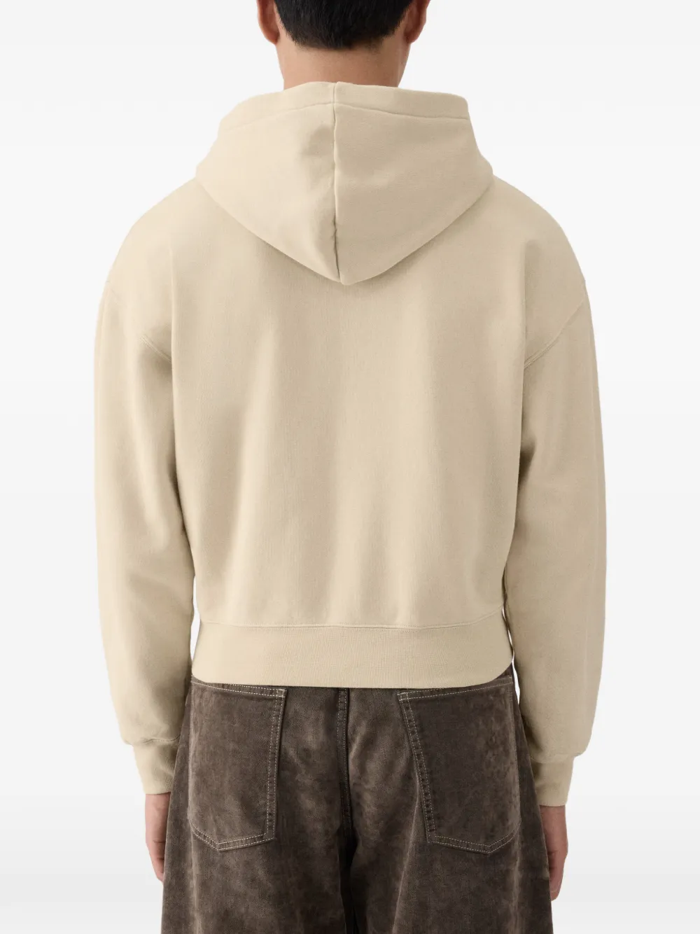Jacquemus Grosgrain hoodie met logopatch Beige