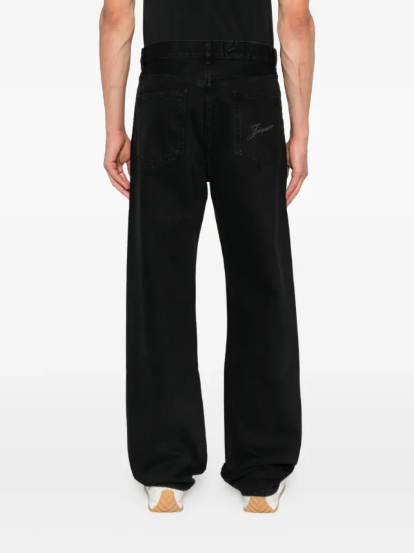 Jacquemus Le Jean Droit De Nîmes Jeans | Black | FARFETCH IN
