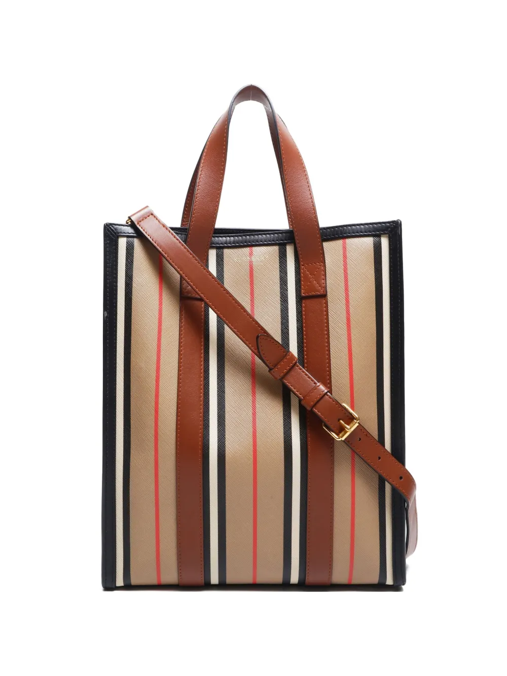 Pre-owned Burberry 2000-2020 Striped Tote Bag