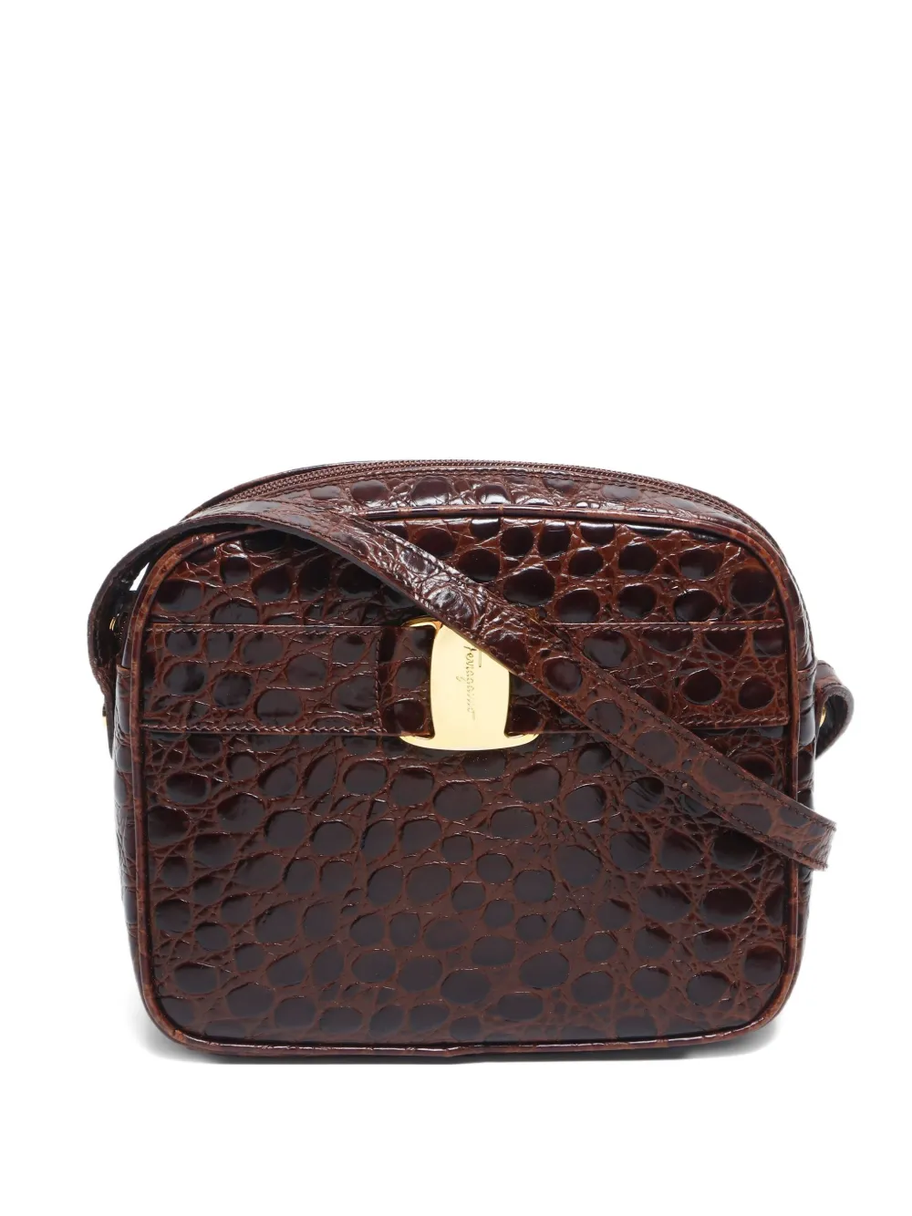 Ferragamo Pre-Owned 1990-2000 Vara leather crossbody bag | Brown | Image 1