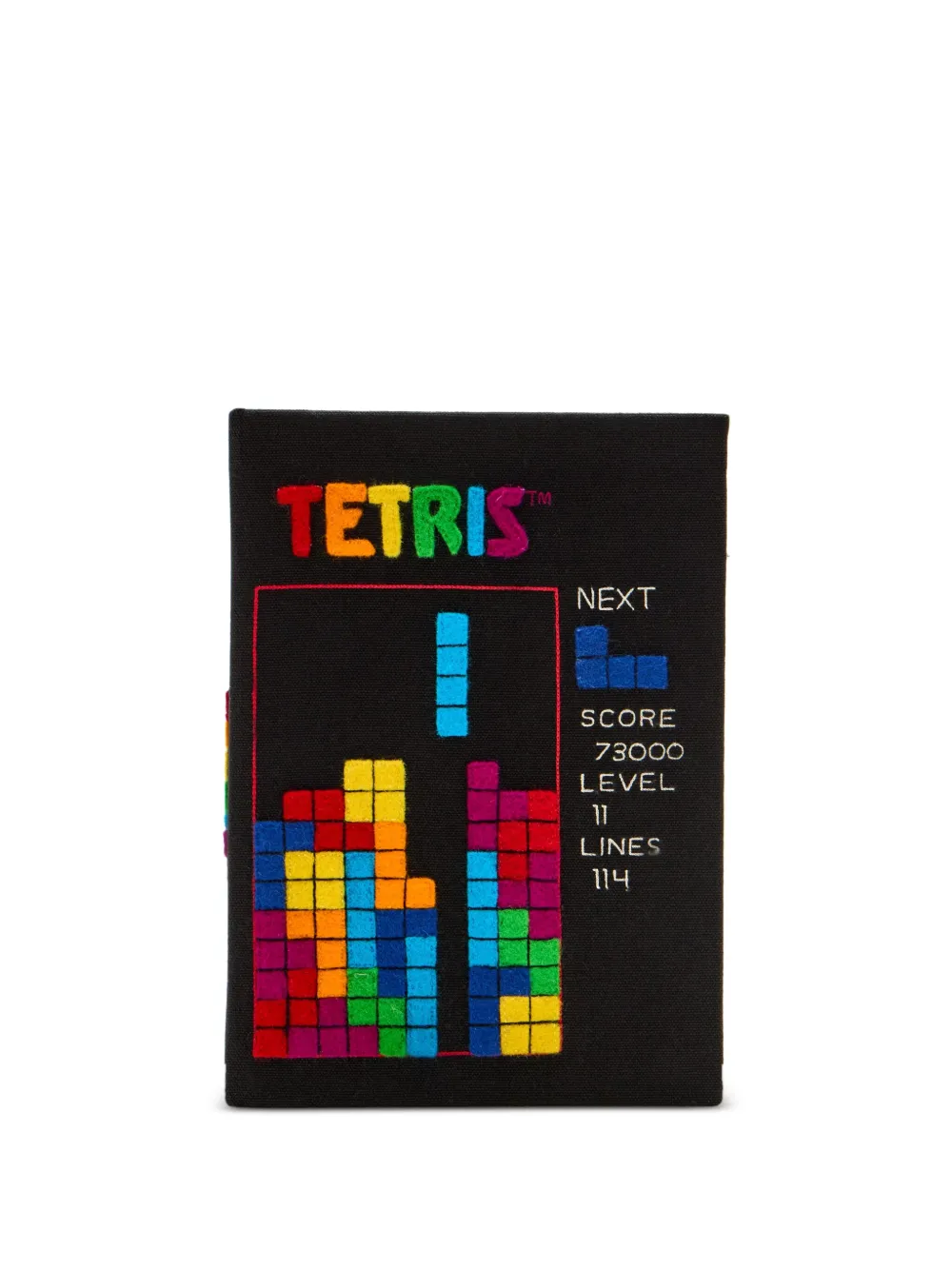 Olympia Le-Tan embroidered-tetris clutch bag | Black | Image 1