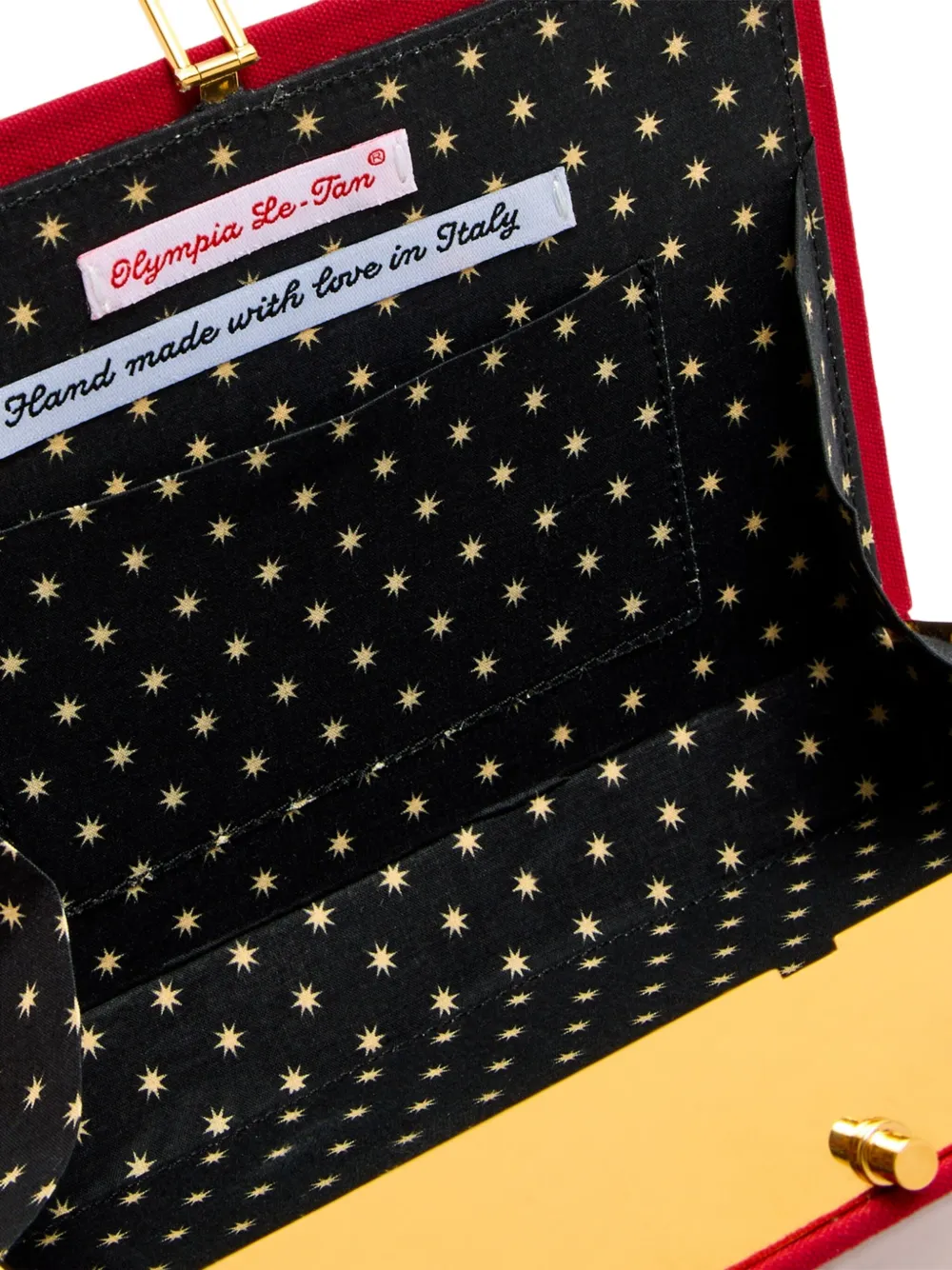 Olympia Le-Tan Clutch met geborduurde sushi Rood