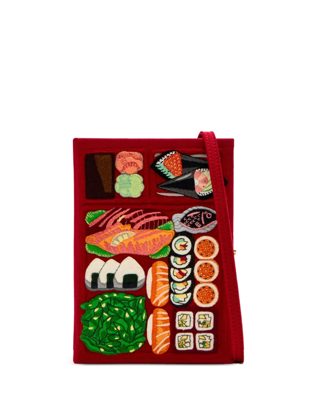 Olympia Le-Tan embroidered-sushi clutch | Red | Image 1
