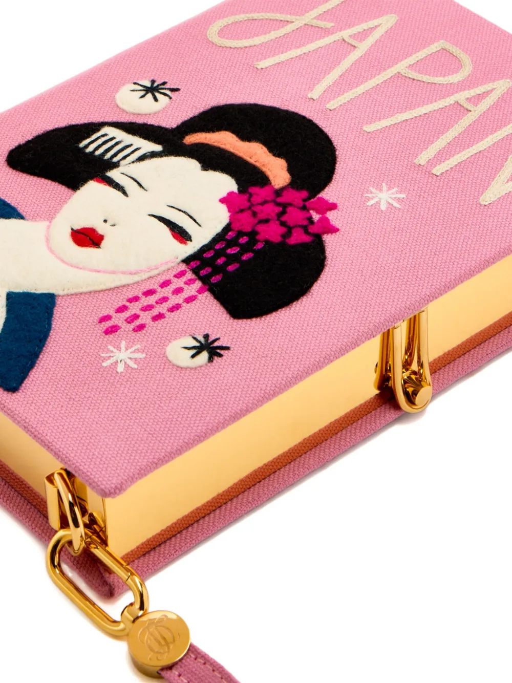 Olympia Le-Tan Clutch met borduurwerk Roze