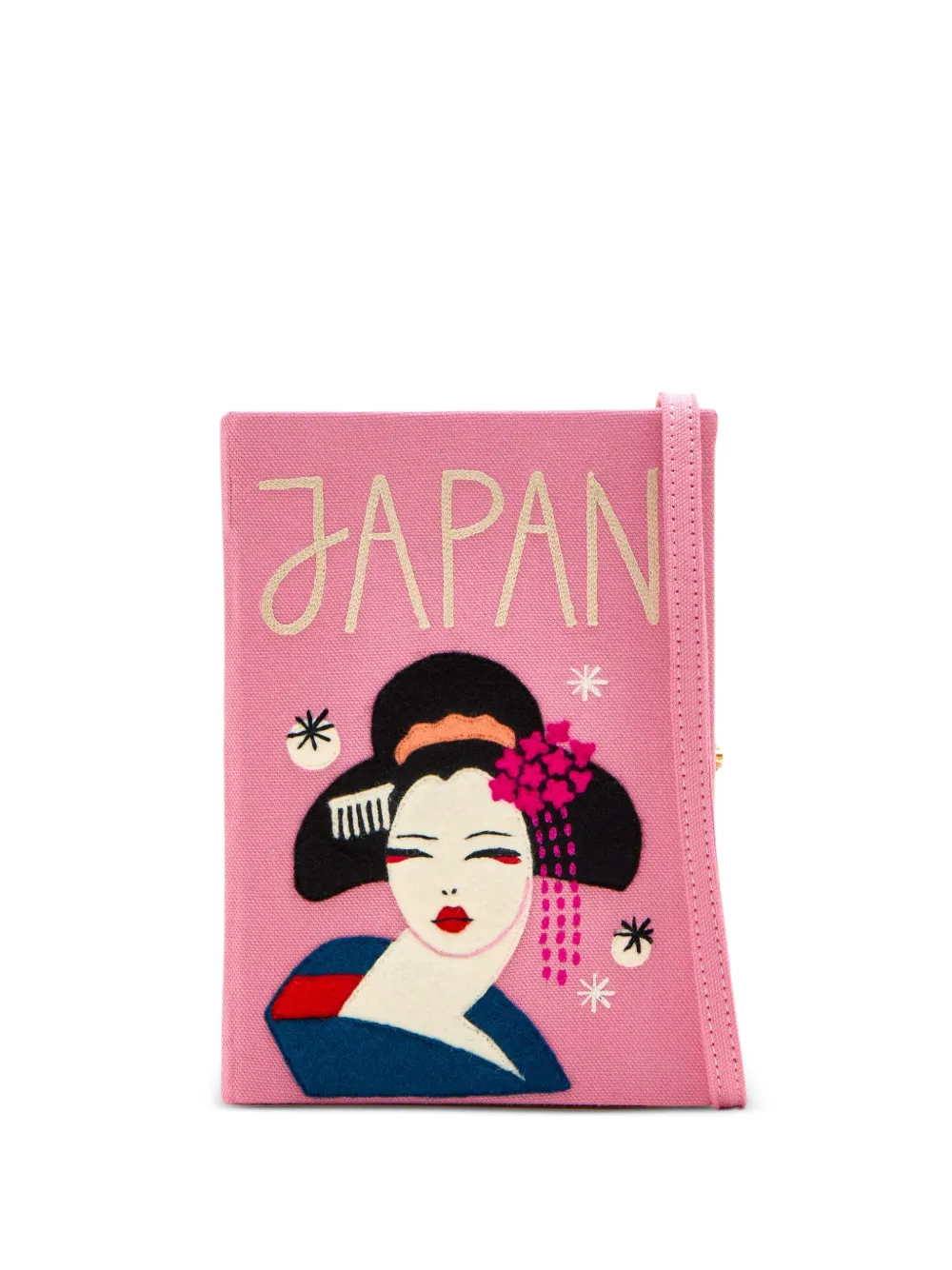 Olympia Le-Tan embroidered-geisha clutch bag | Pink | Image 1