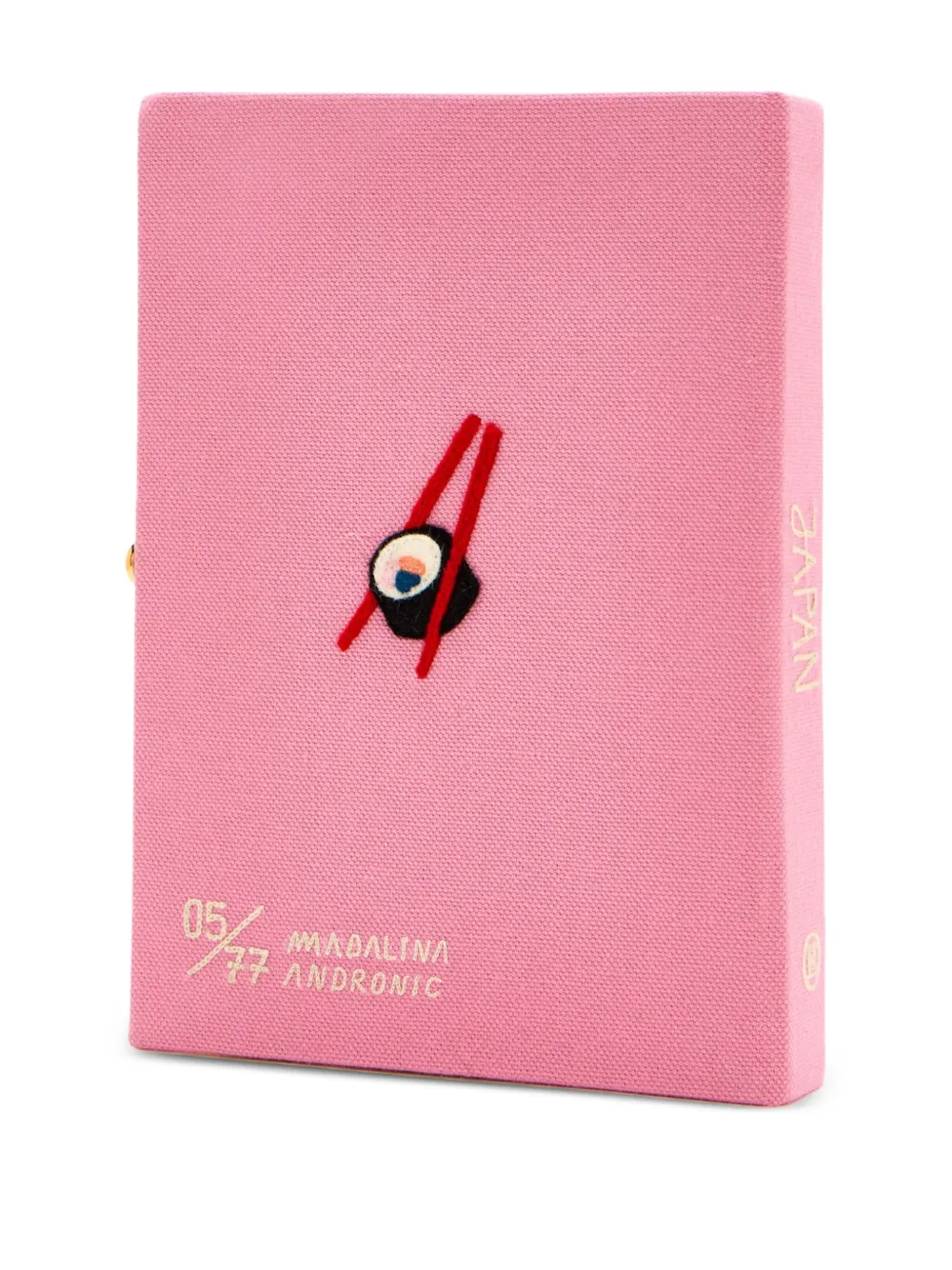 Olympia Le-Tan embroidered-geisha clutch bag - Roze