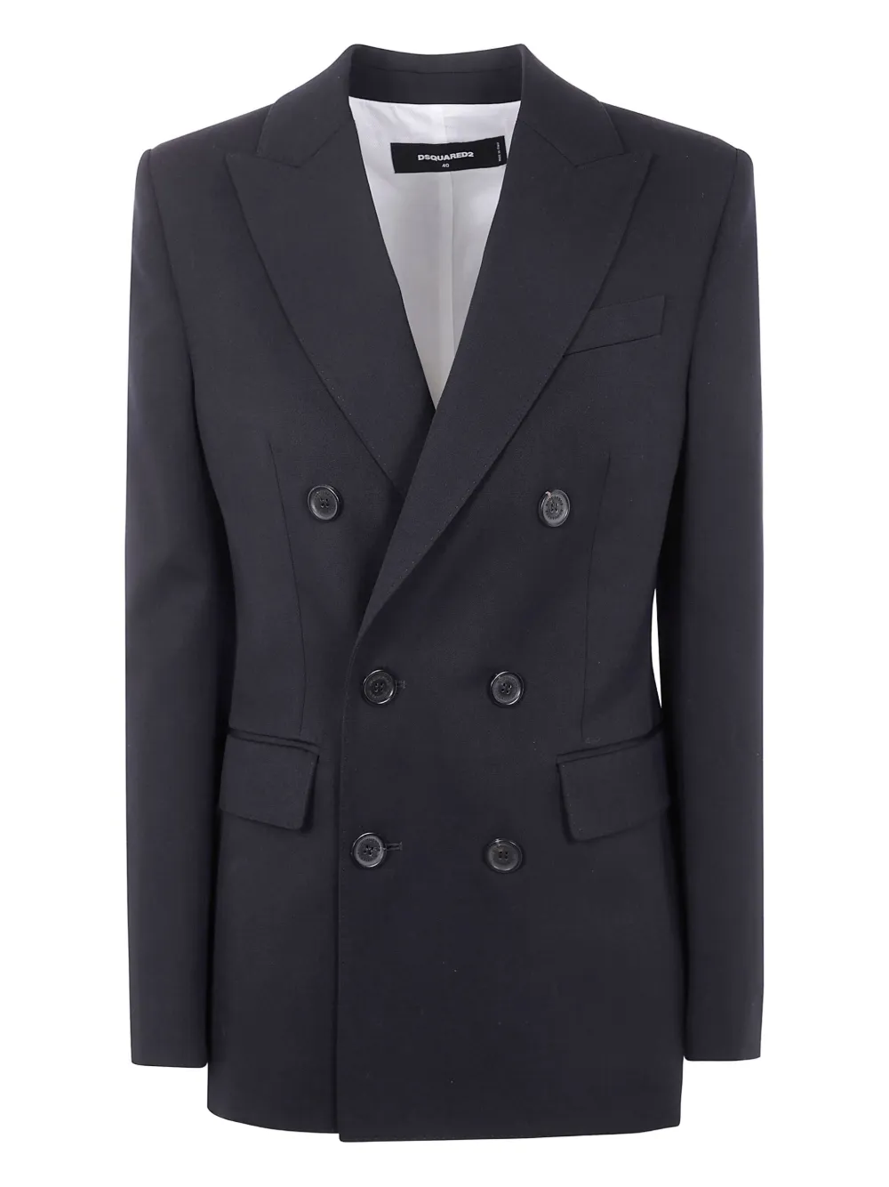 DSQUARED2 double-breasted wool blazer Zwart