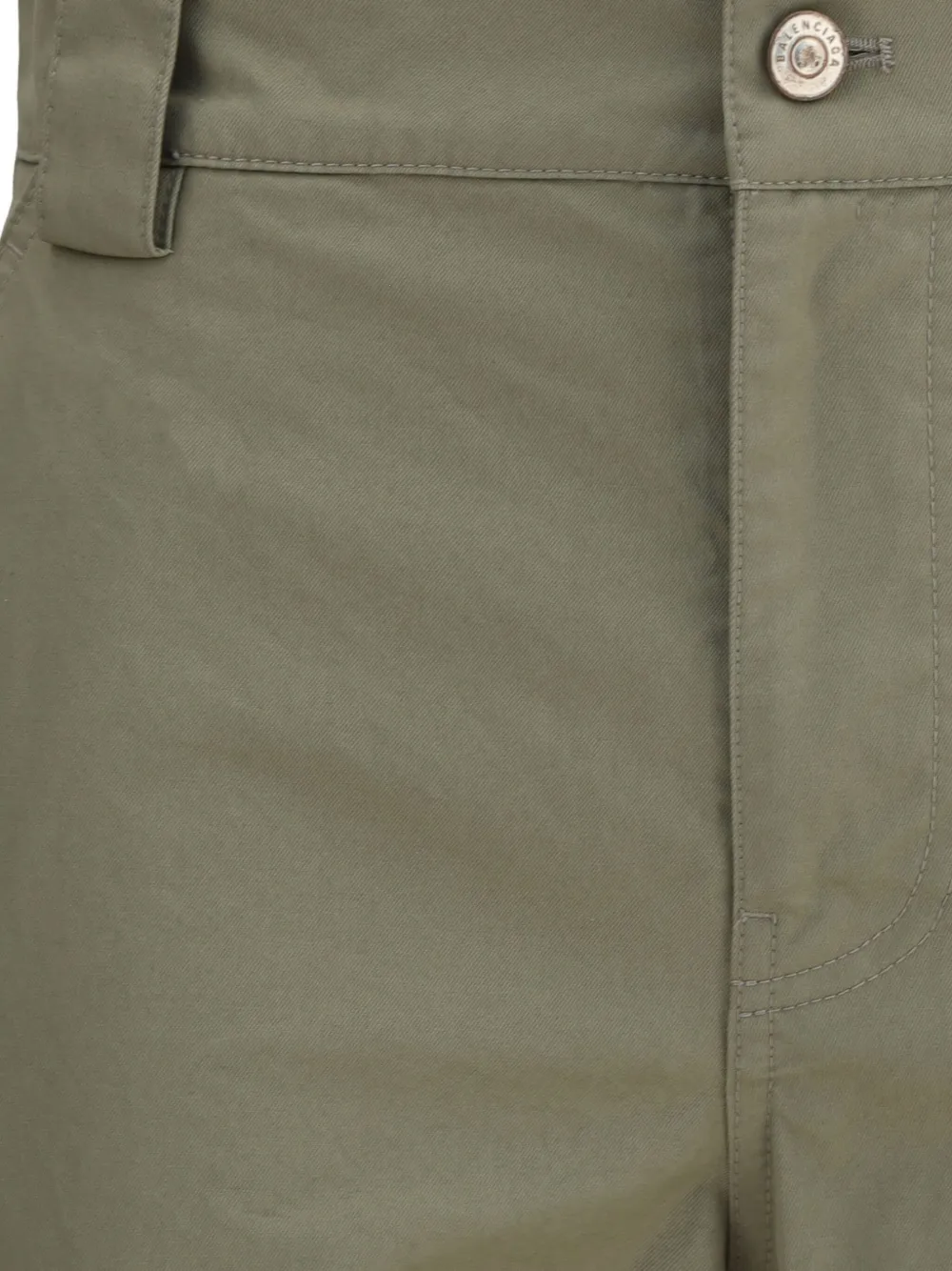 Balenciaga Broek met riemlussen Groen