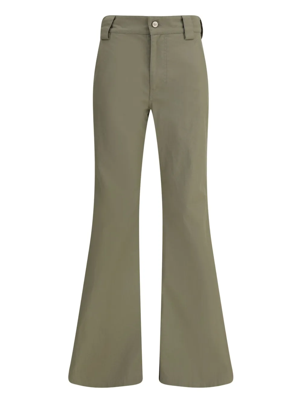 Balenciaga Broek met riemlussen Groen