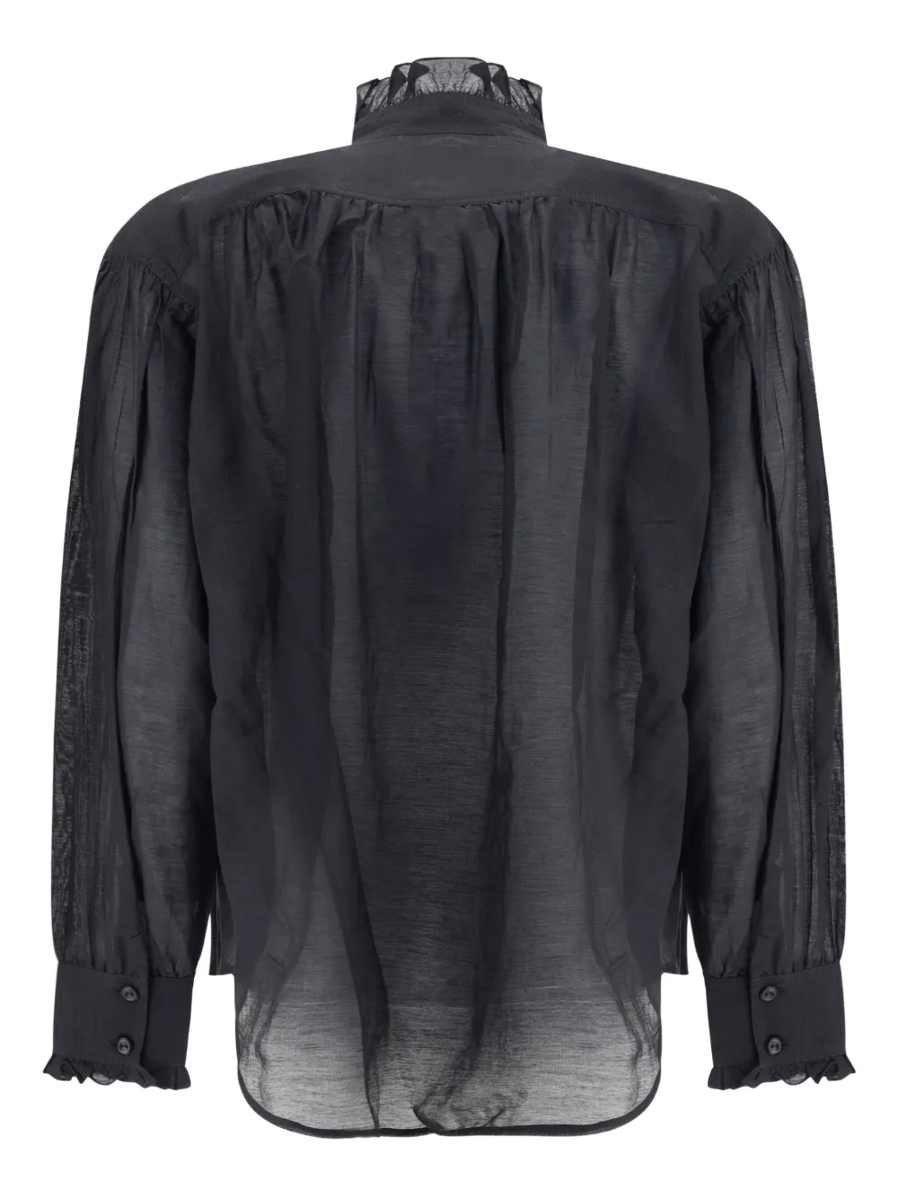 MARANT ÉTOILE Pamias ruffled top - Zwart