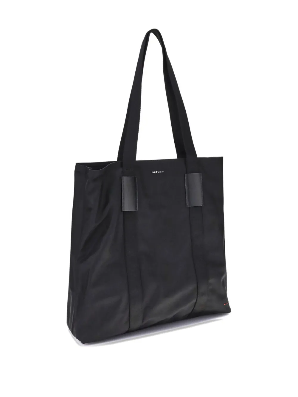 Kiton Nylon Tote Bag In Black