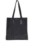 Kiton leather-trimmed tote bag - Black