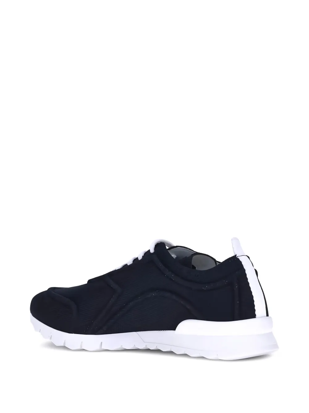 Kiton lace-up panelled sneakers Blue