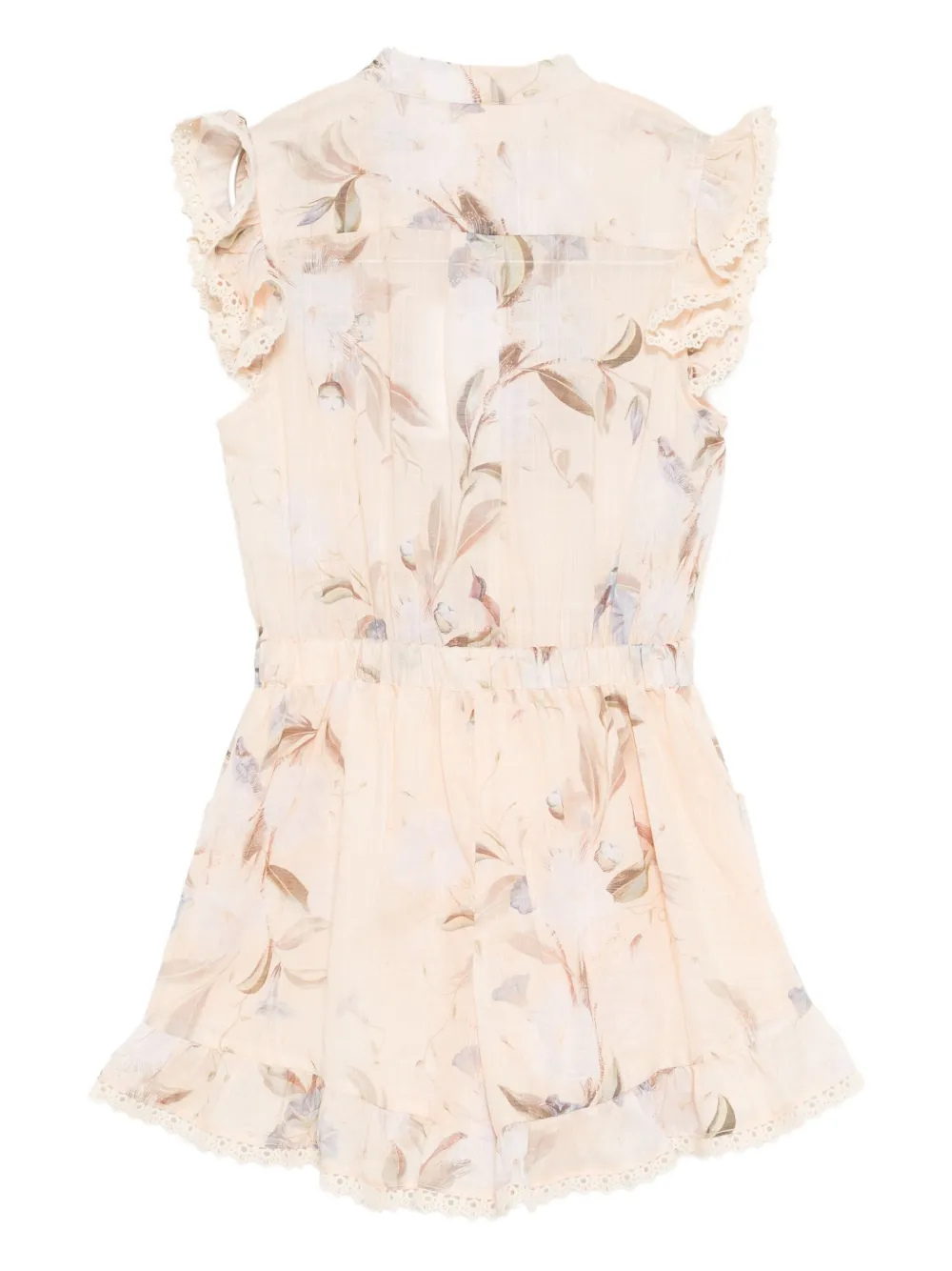 ZIMMERMANN Kids Cascadian playsuits met bloemenprint Beige