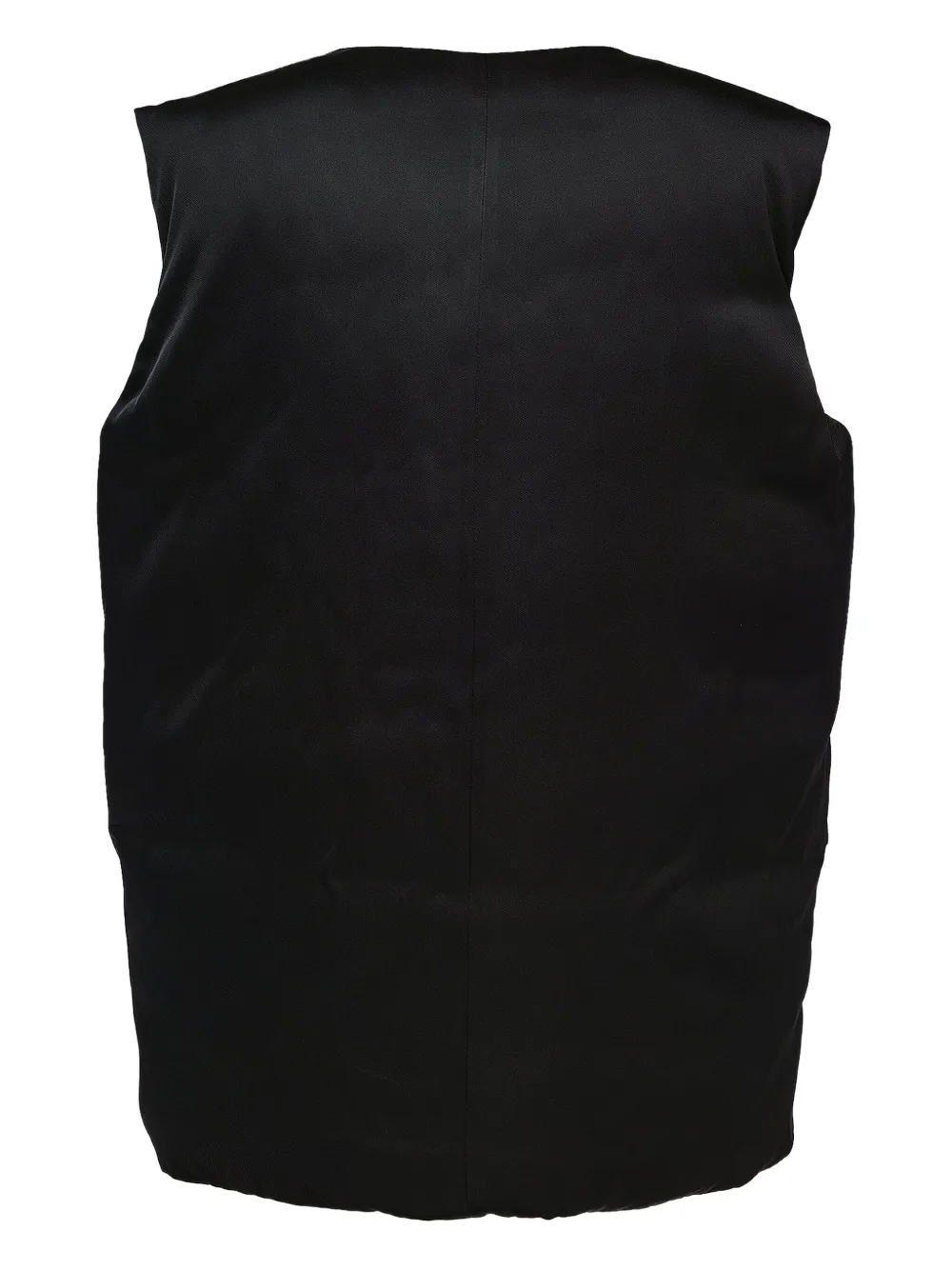 Jil Sander quilted lapels vest Zwart