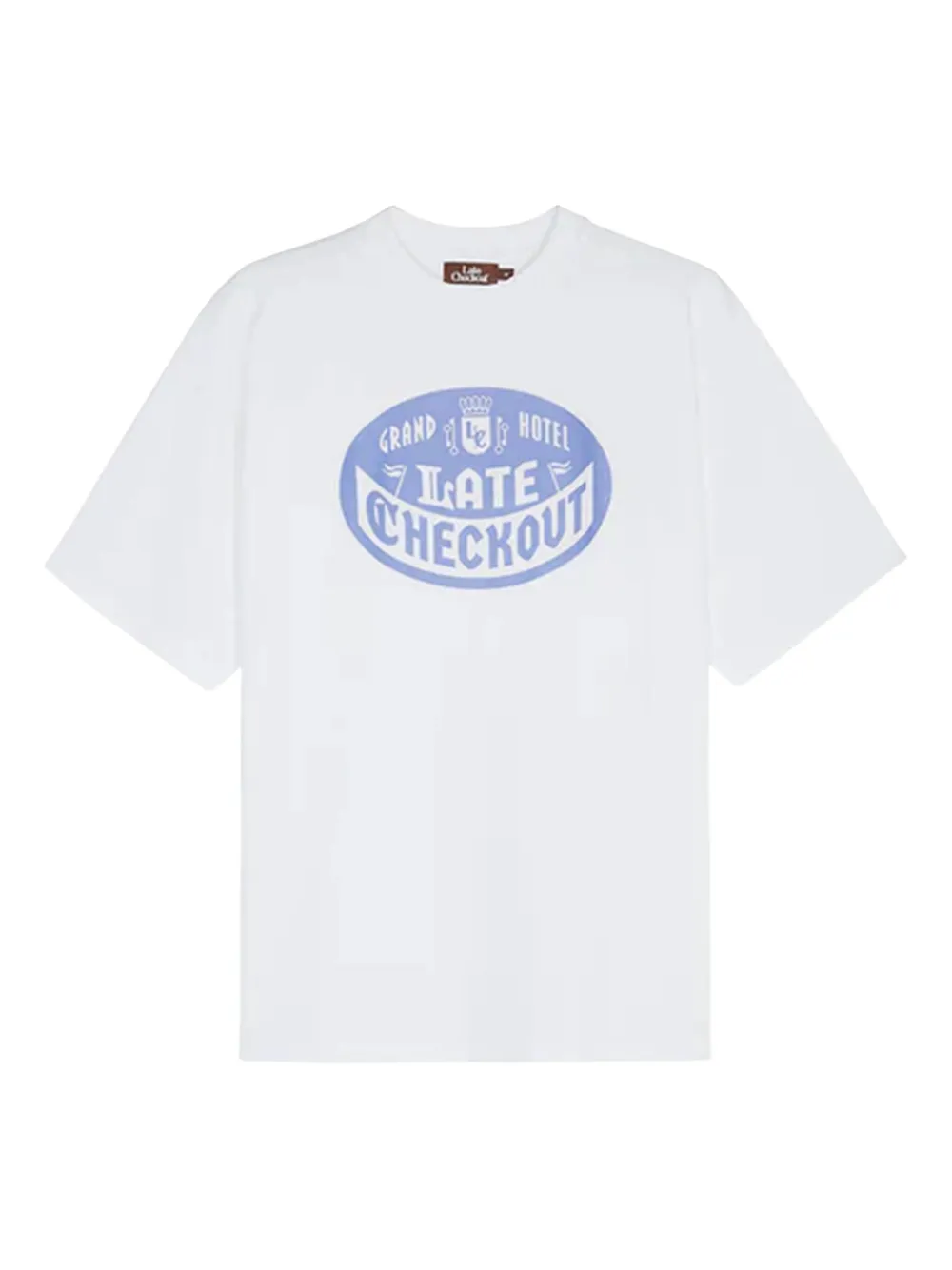 Late Checkout Grand Hotel logo T-shirt | White | Image 1