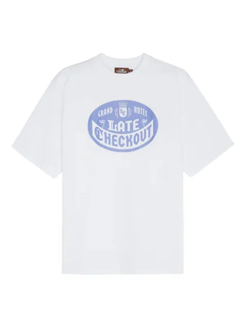 Late Checkout Grand Hotel logo T-shirt