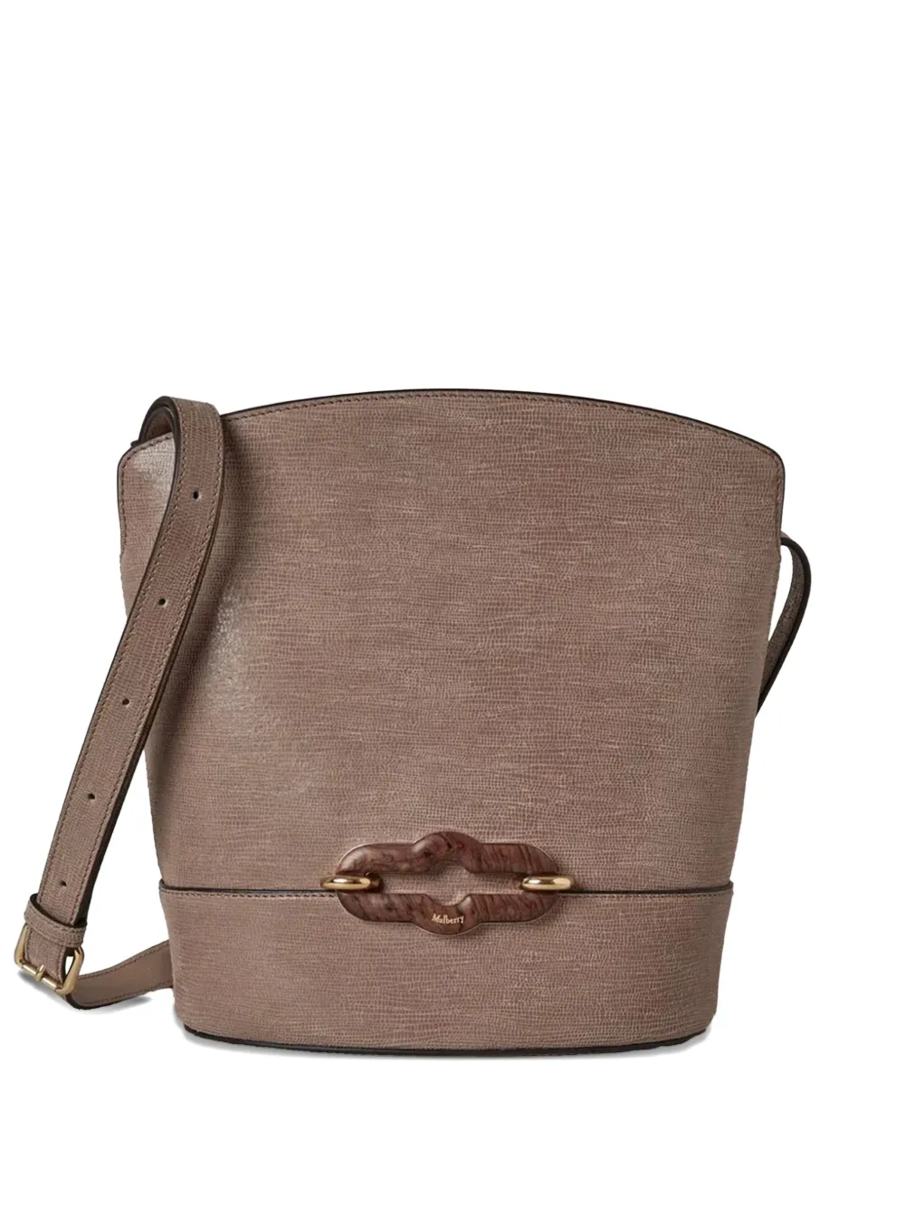 Mulberry Pimlico chain-link cross body bag Birch Wood Foiled Suede
