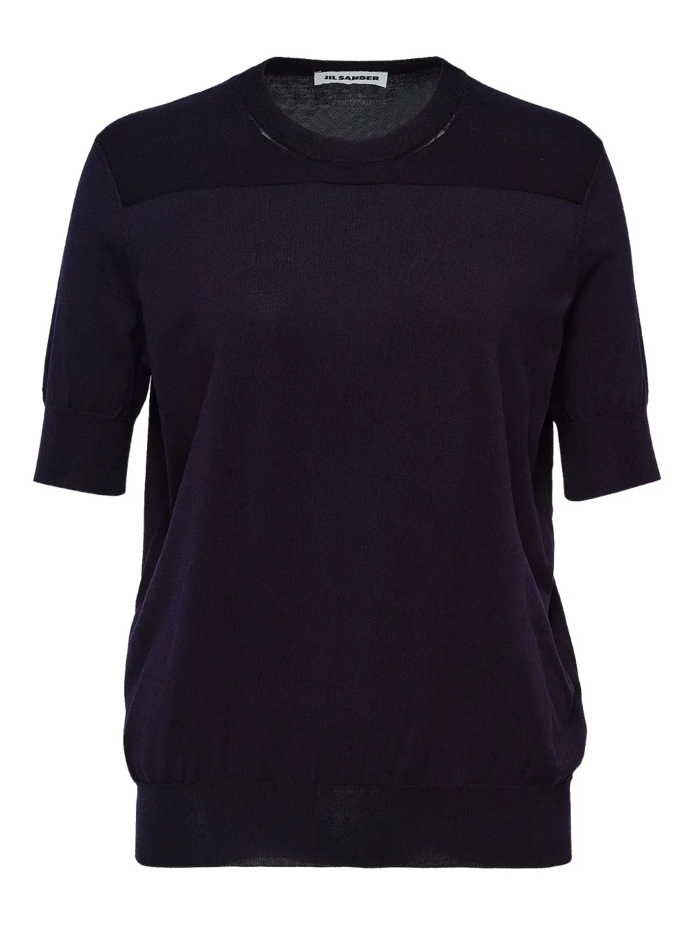 Jil Sander Mesh-panel Short-sleeve Top In Blue