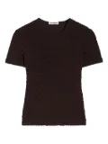 Jil Sander textured short-sleeve top - Brown
