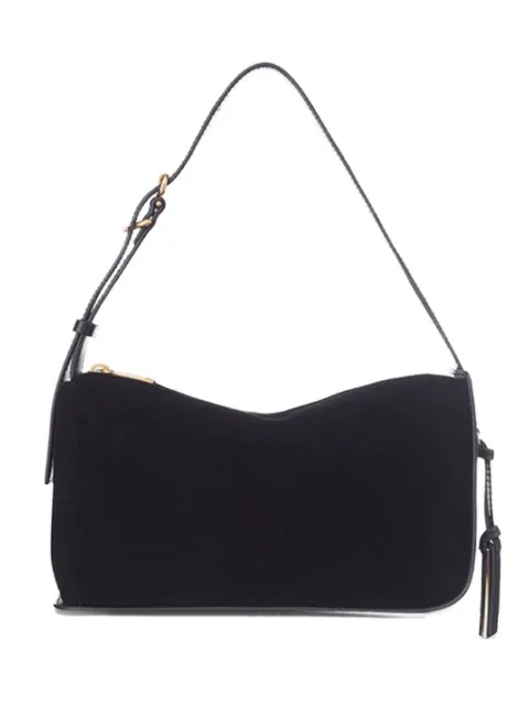 JOY GRYSON Crescent suede shoulder bag