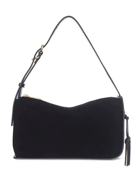 JOY GRYSON Crescent suede shoulder bag