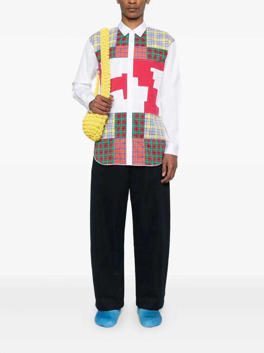 Comme Des Garçons Shirt Geruit overhemd - Wit