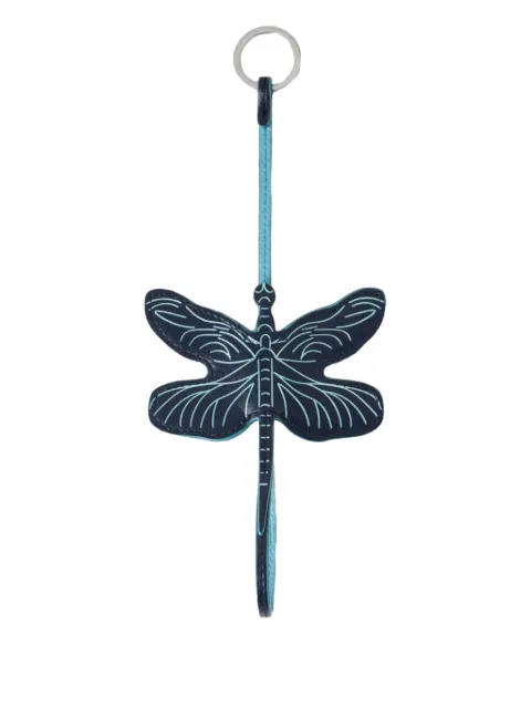 Mulberry dragonfly leather keyring
