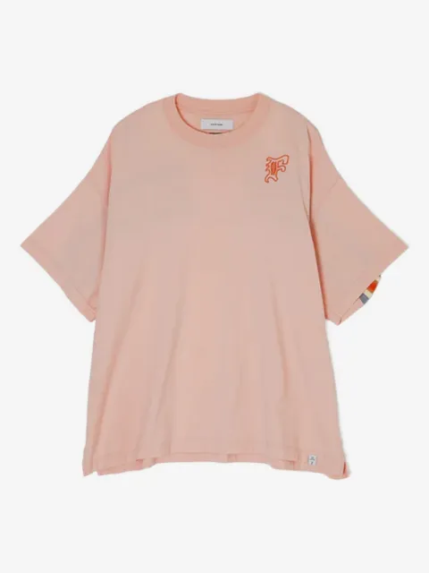 Facetasm embroidered stripe-detail T-shirt