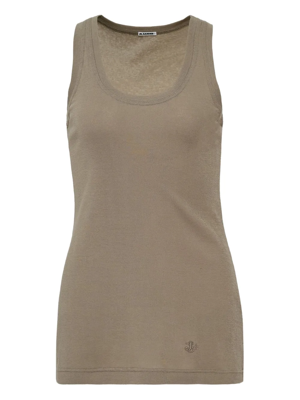 Jil Sander Crew-neck Vest Top In Brown