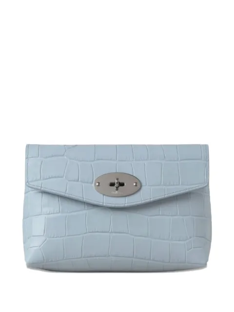 Mulberry small Darley crocodile-effect makeup bag