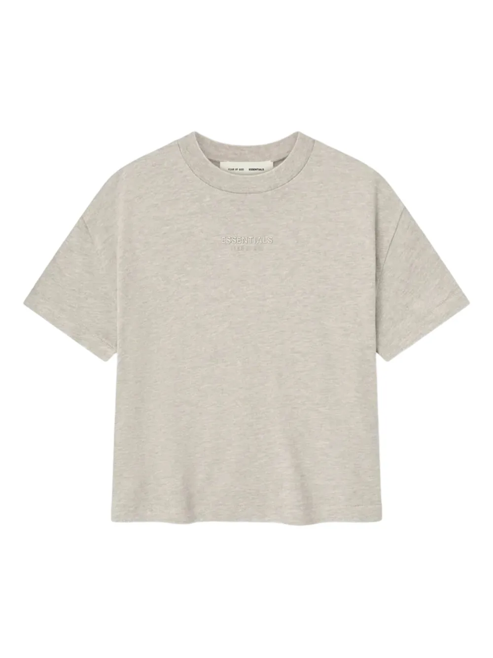 Essentials Logo-embroidered T-shirt In Gray