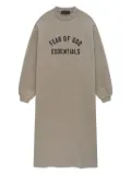 FEAR OF GOD ESSENTIALS logo-embroidered sweatshirt dress - Grey