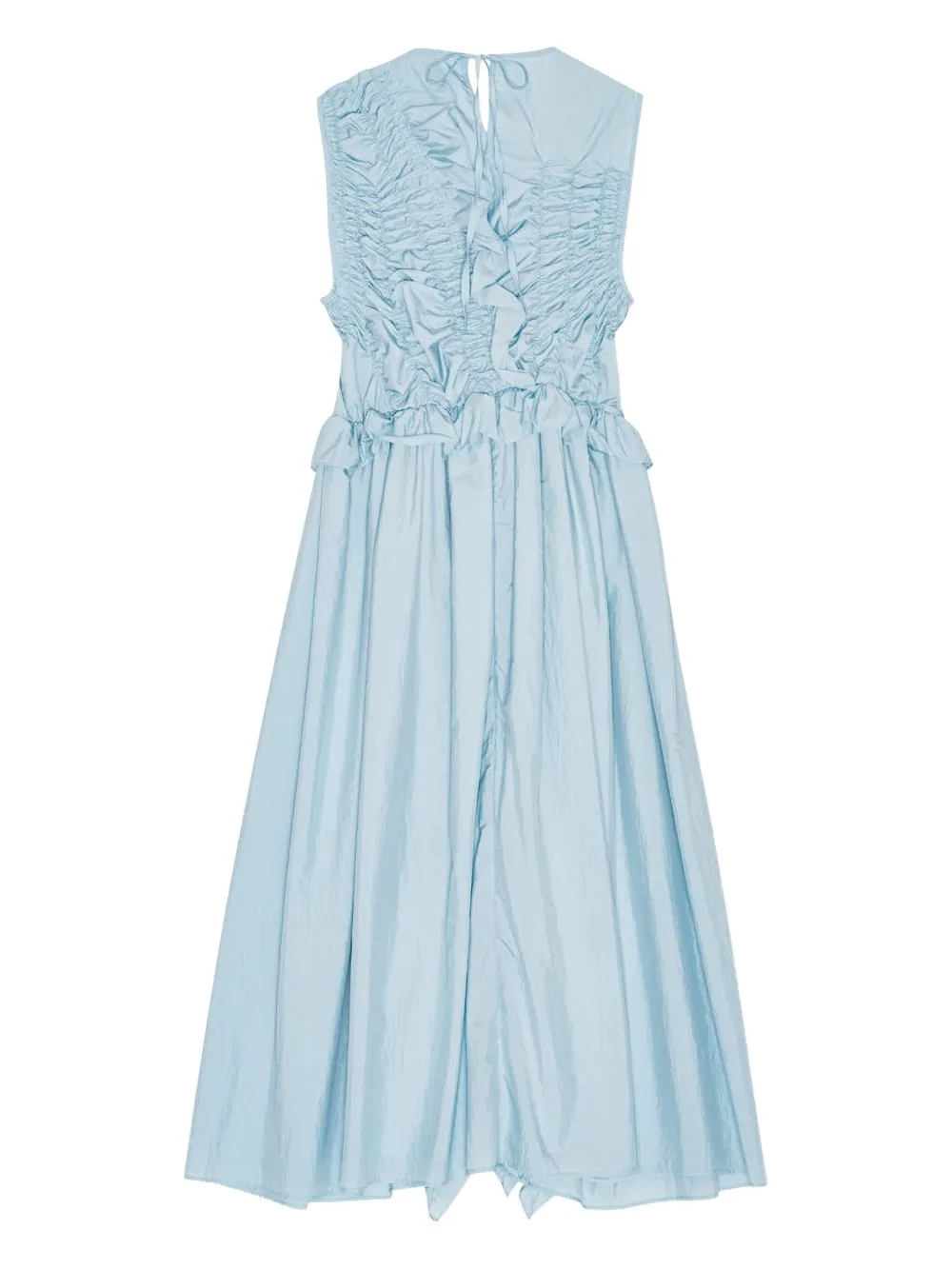 Cecilie Bahnsen Ole ruffled gathered dress Blauw